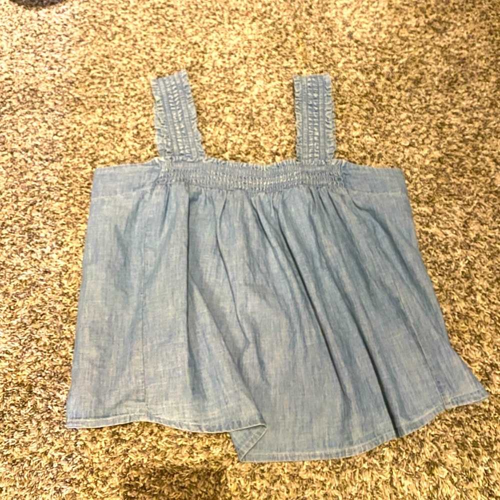 Ana- Denim Sleeveless Top